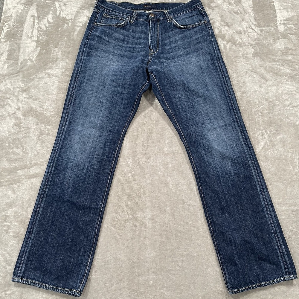 Agave Jeans Mens 35x34 Blue Waterman Denim Western Bootcut Made in USA Relaxed